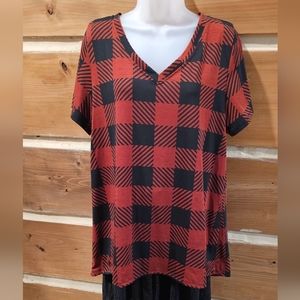 LulaRoe Buffalo Plaid XL Christy T